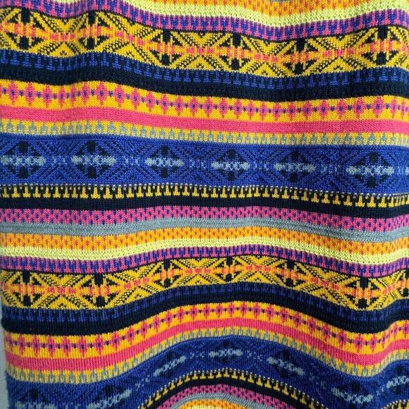 Mudd Y2K Colorful Knit Sweater Skirt Large Retro Boho Festival Pull On - Picture 2 of 4